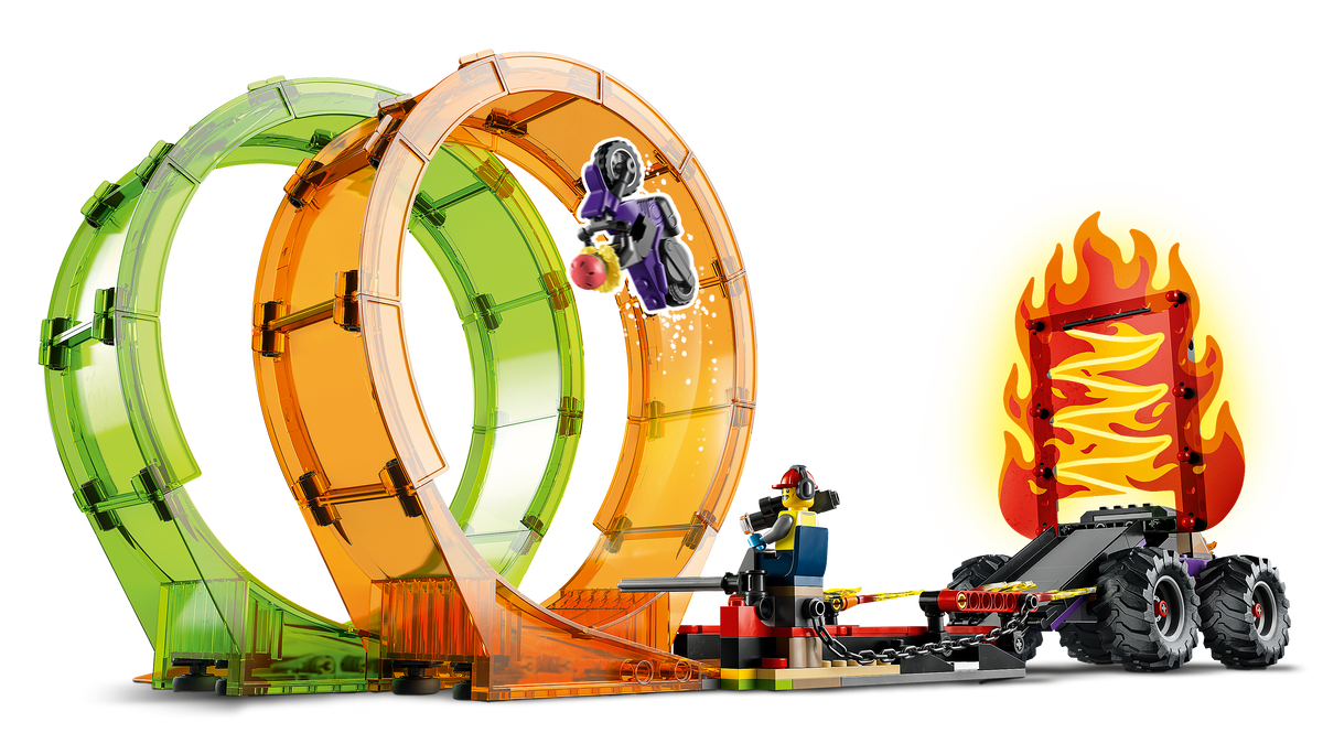 LEGO City 60339 Dvigubos kilpos kaskadininkų arena
