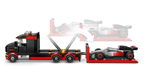 LEGO City 60493 F1 ekspozicinis sunkvežimis su Audi F1 bolidu