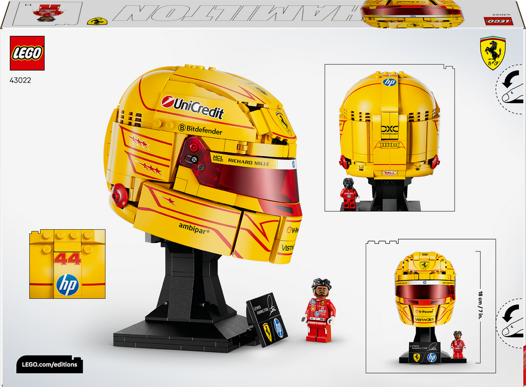 LEGO Editions 43022 Scuderia Ferrari HP Lewis Hamilton šalmas