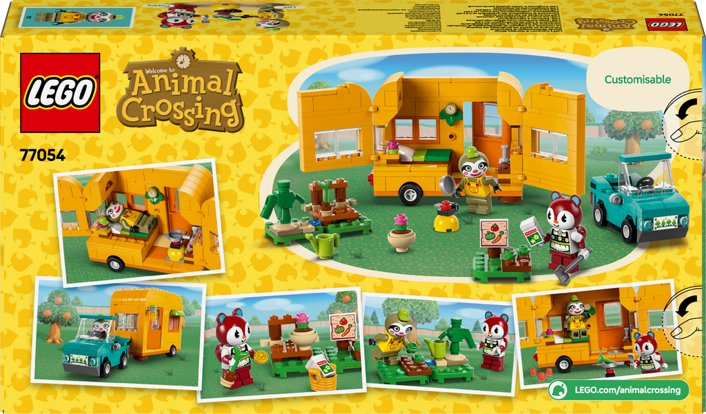 LEGO Animal Crossing 77054 Leifo nameliukas ant ratų ir sodo parduotuvėlė