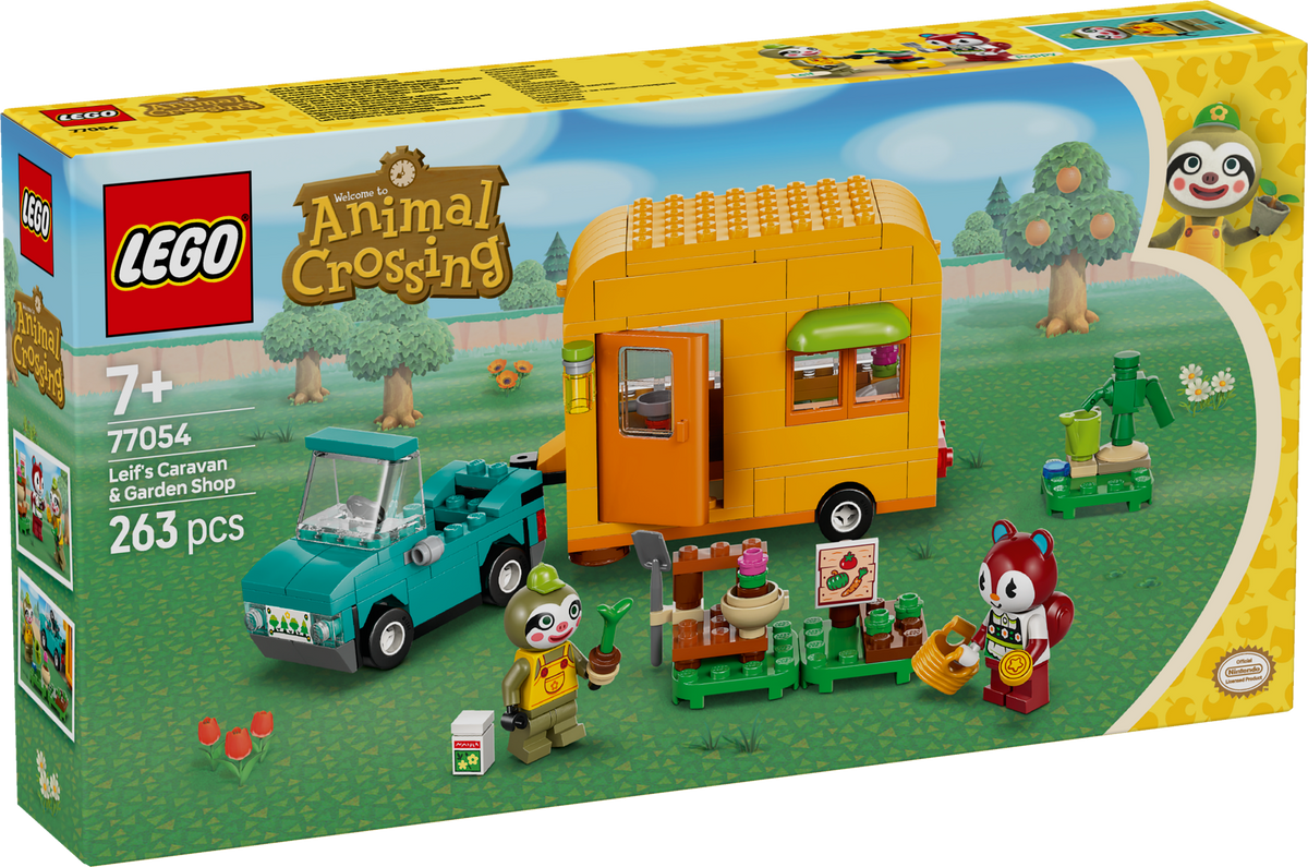 LEGO Animal Crossing 77054 Leifo nameliukas ant ratų ir sodo parduotuvėlė