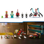 LEGO DREAMZzz 71497 Kuperio tigro robotas ir Zero lenktyninis automobilis