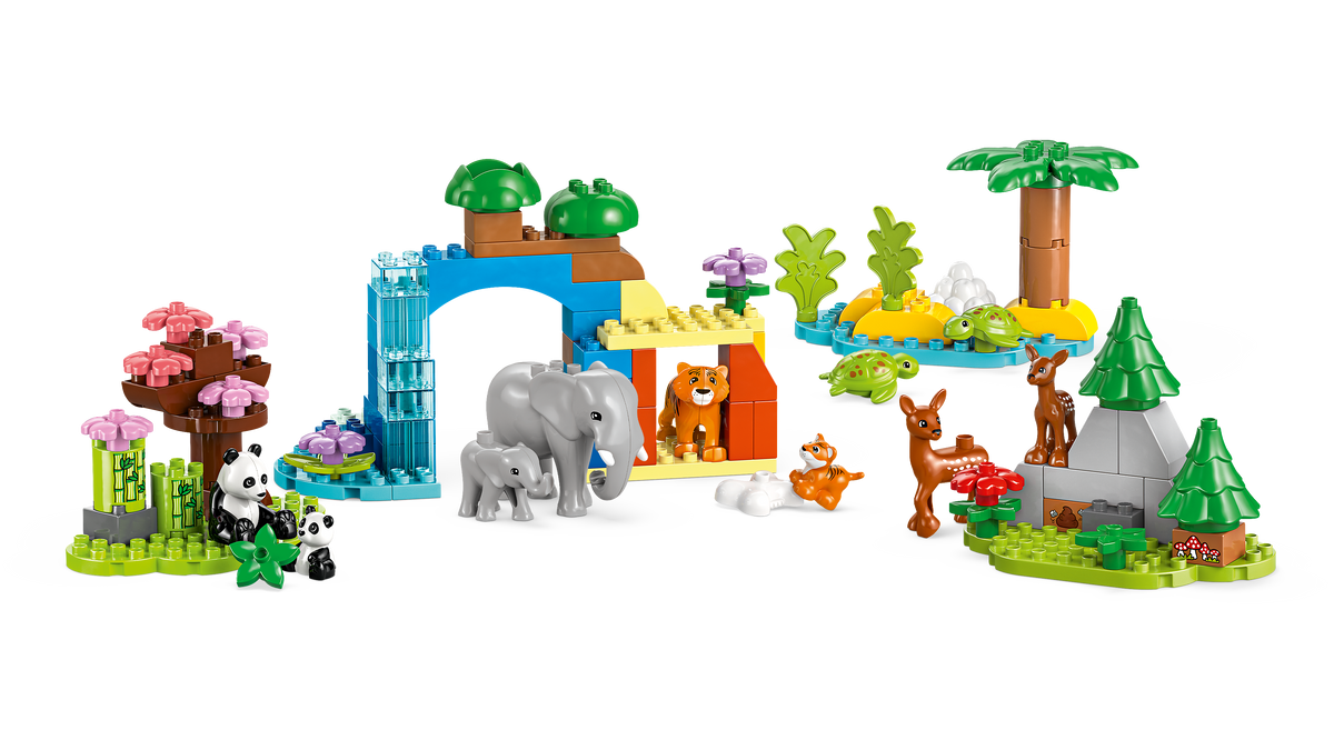 LEGO DUPLO 10446 Laukinių gyvūnų šeimos 3 viename