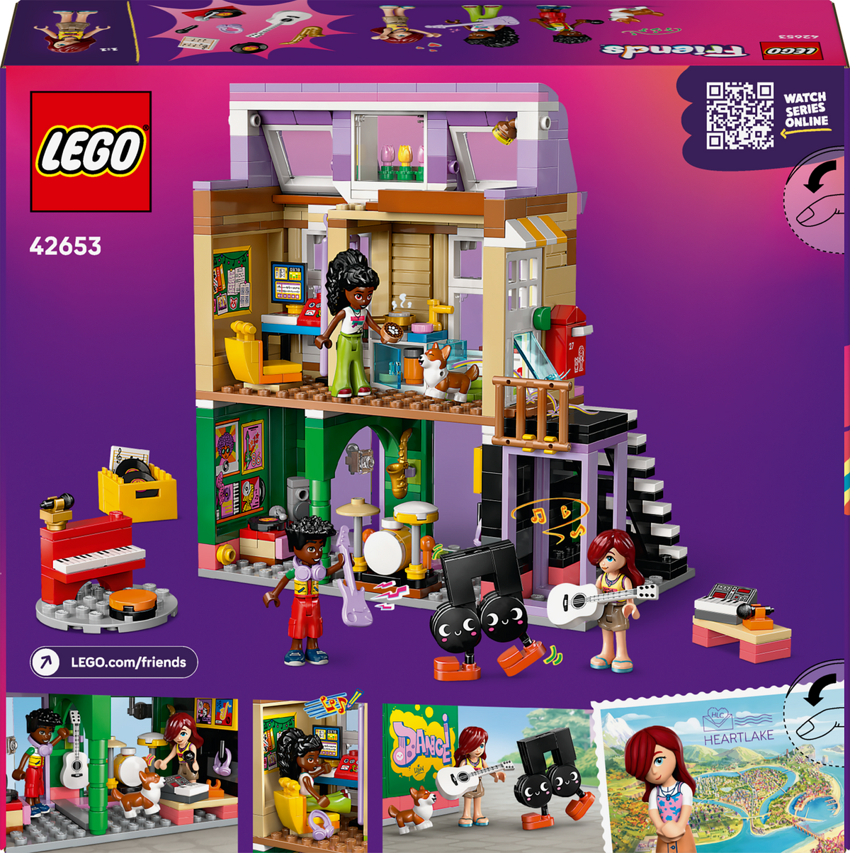 LEGO Friends 42653 Muzikos parduotuvė ir butas
