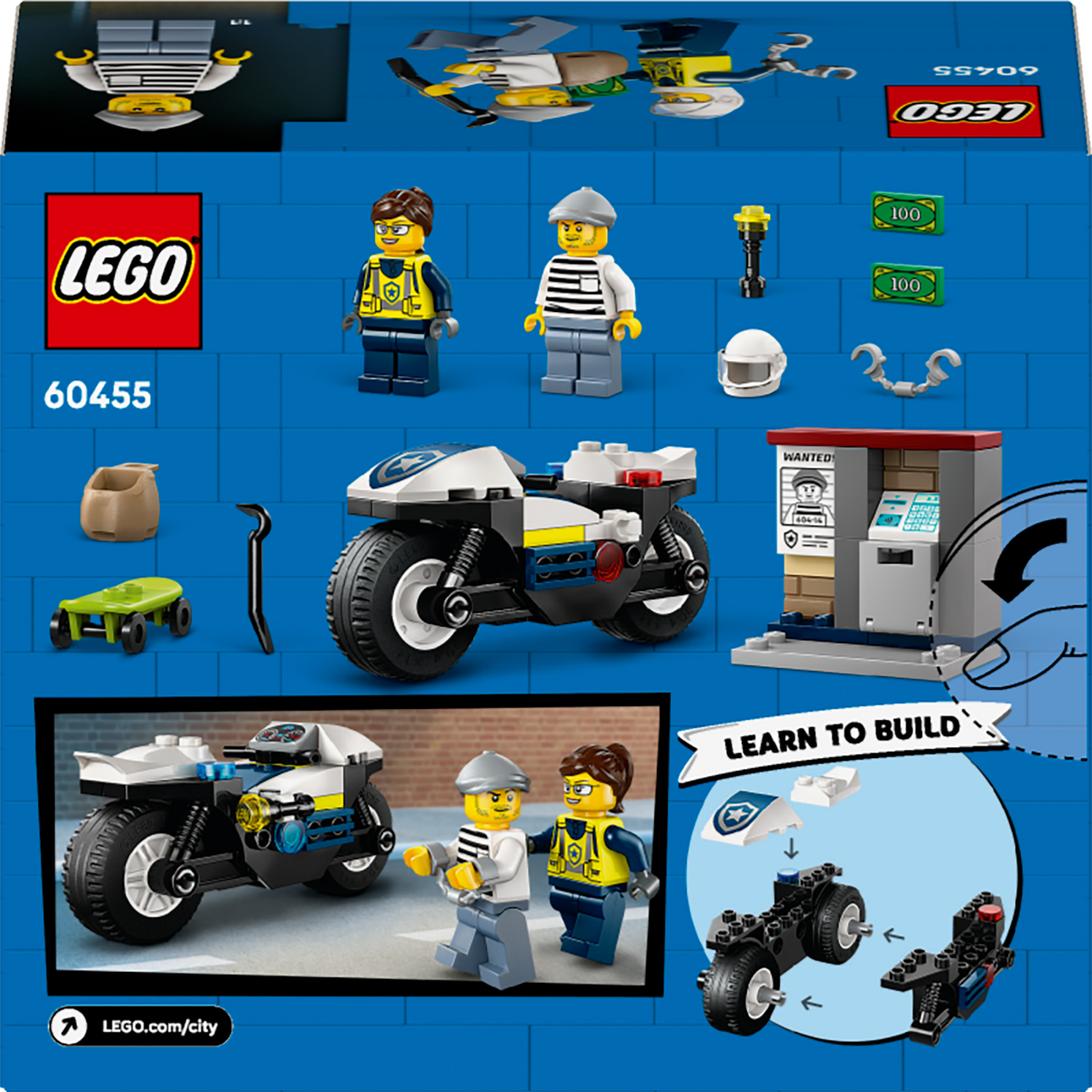 LEGO City 60455 Policijos motociklo gaudynės