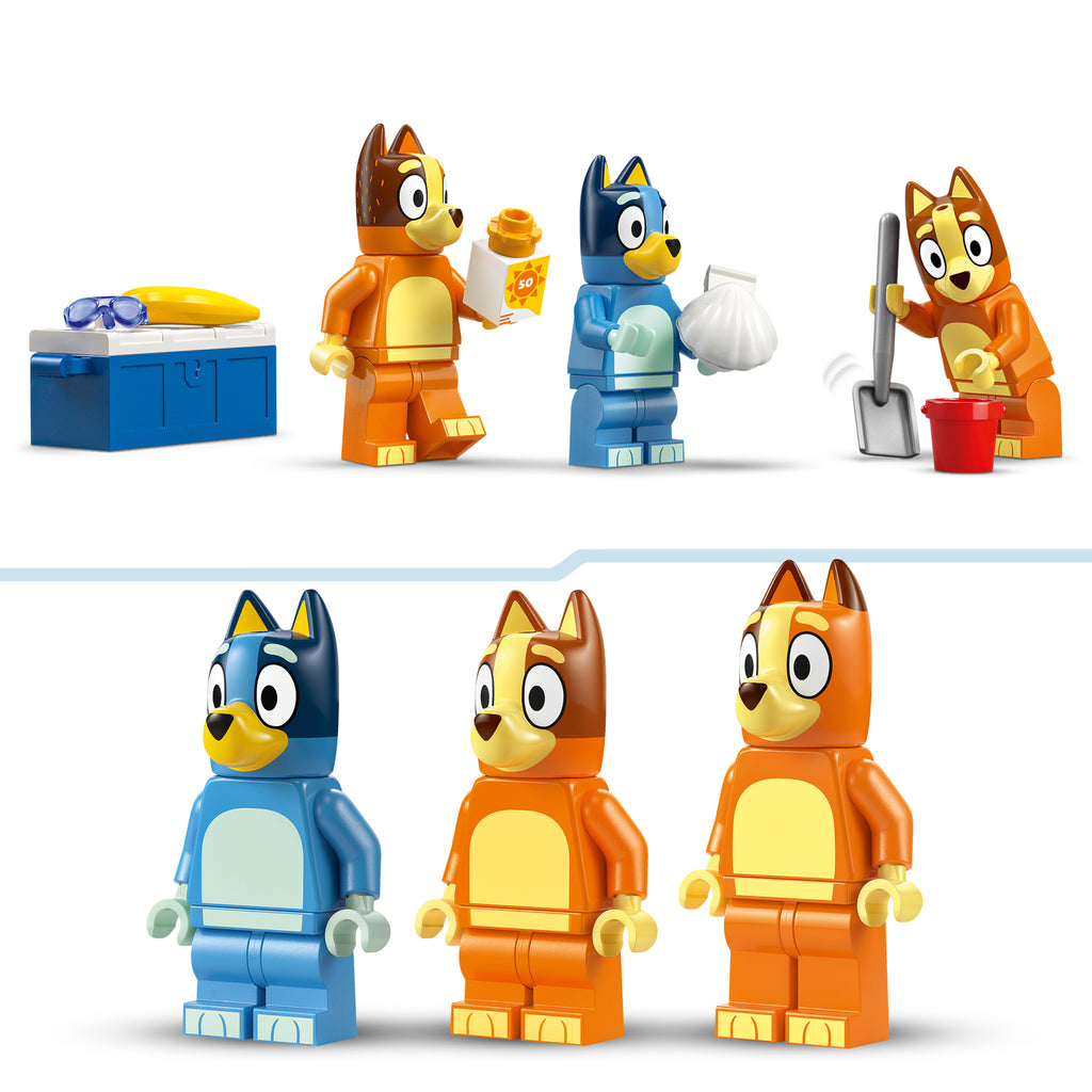LEGO Bluey 11202 Blujės šeimos kelionė automobiliu į paplūdimį