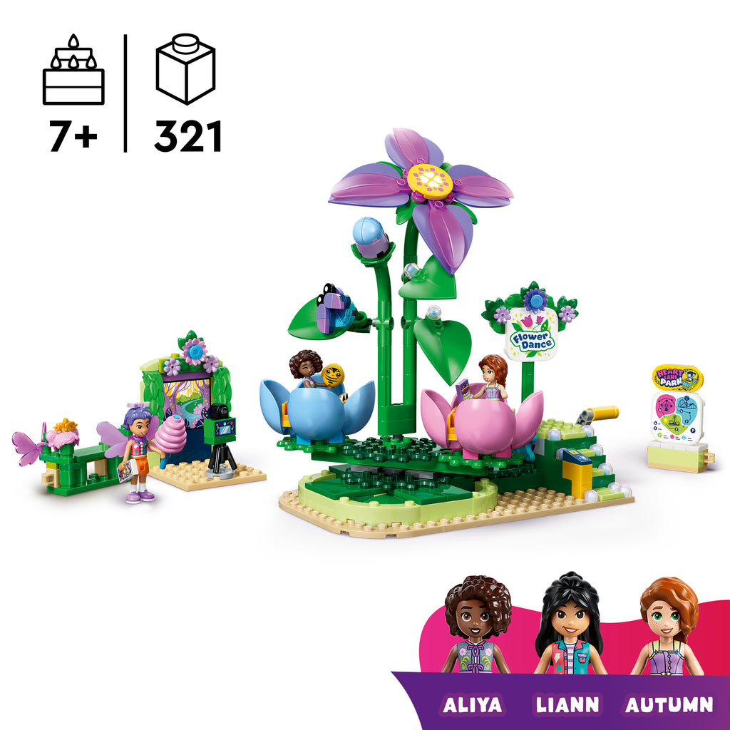 LEGO Friends 42702 Besisukančių gėlių ir fėjų puodelių karuselė