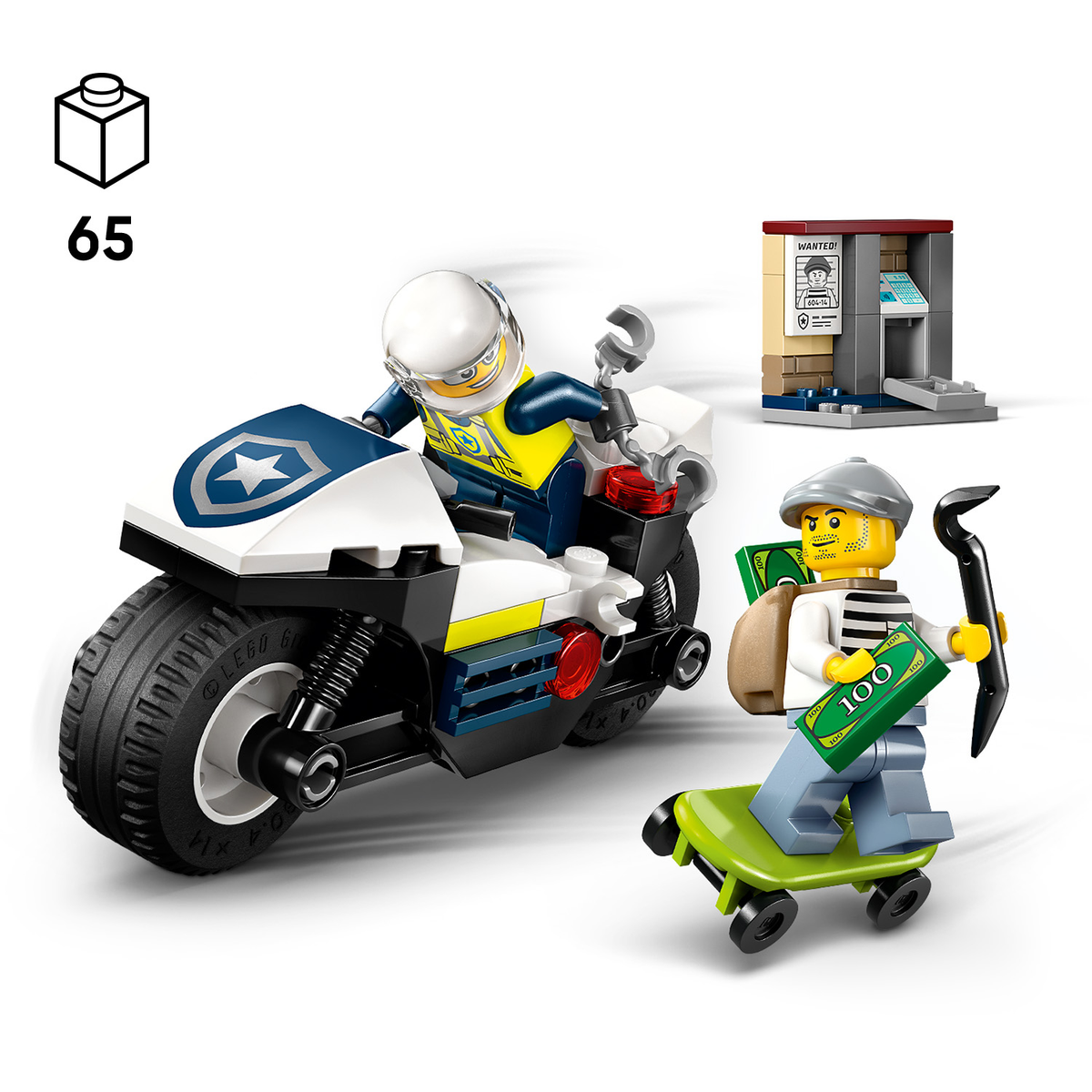 LEGO City 60455 Policijos motociklo gaudynės