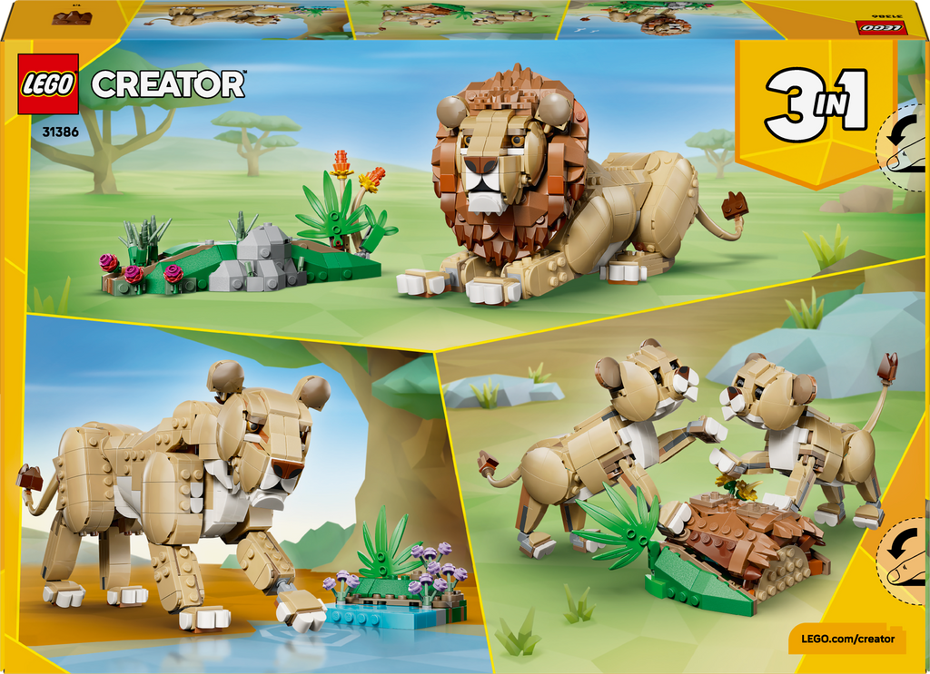 LEGO Creator 31386 Laukiniai gyvūnai: didingas liūtas