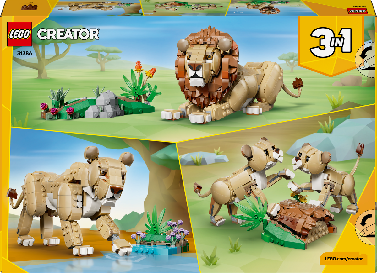 LEGO Creator 31386 Laukiniai gyvūnai: didingas liūtas