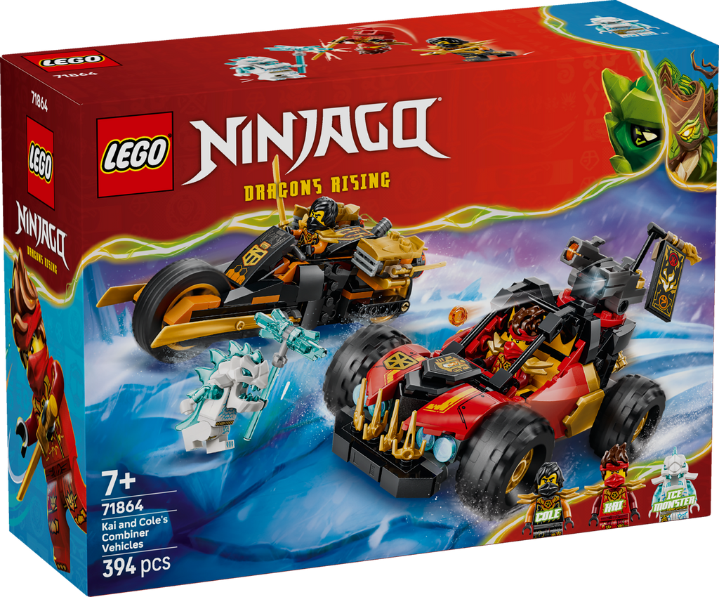 LEGO NINJAGO 71864 Kai ir Cole jungiamos transporto priemonės