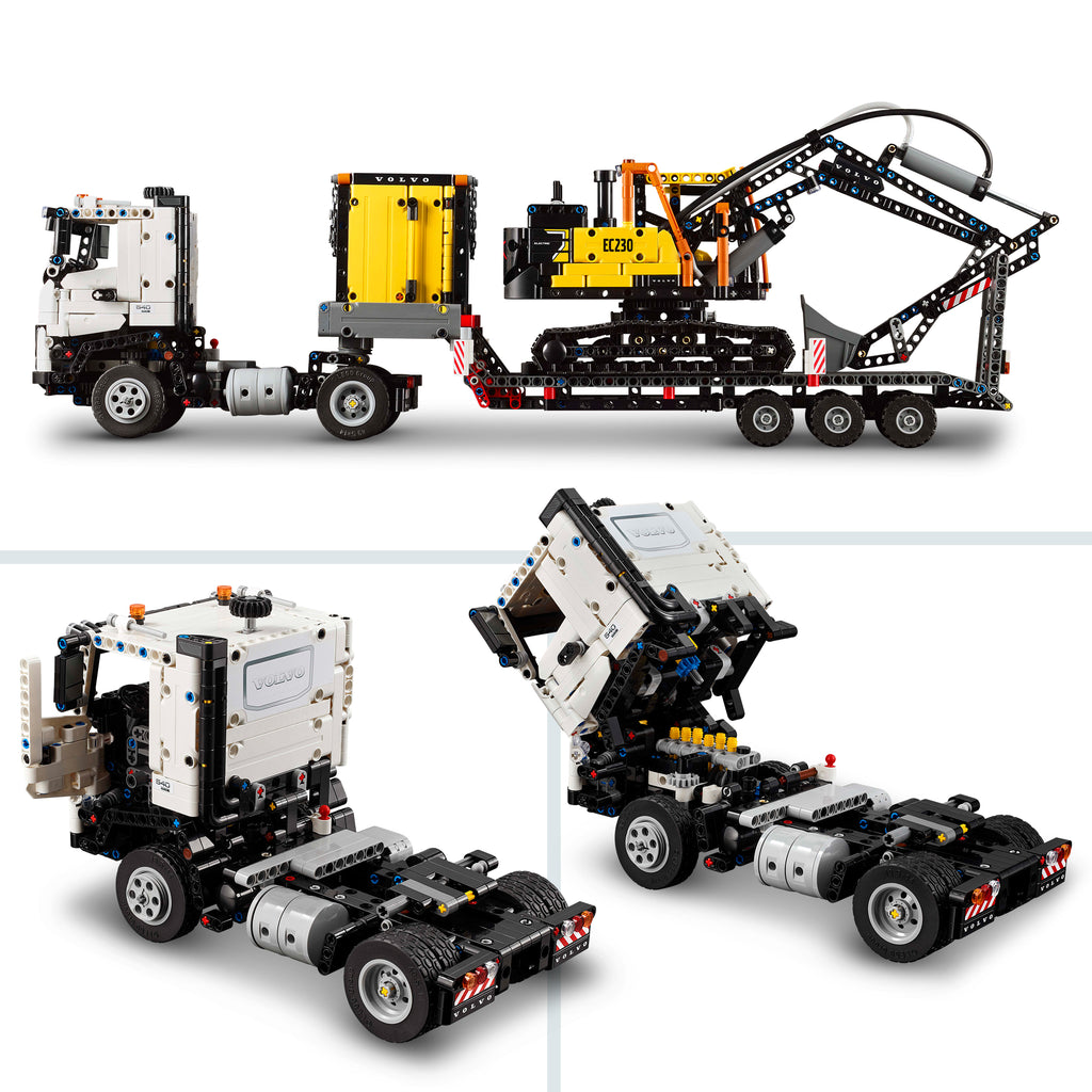 LEGO Technic 42175 Volvo FMX sunkvežimis ir EC230 elektrinis ekskavatorius