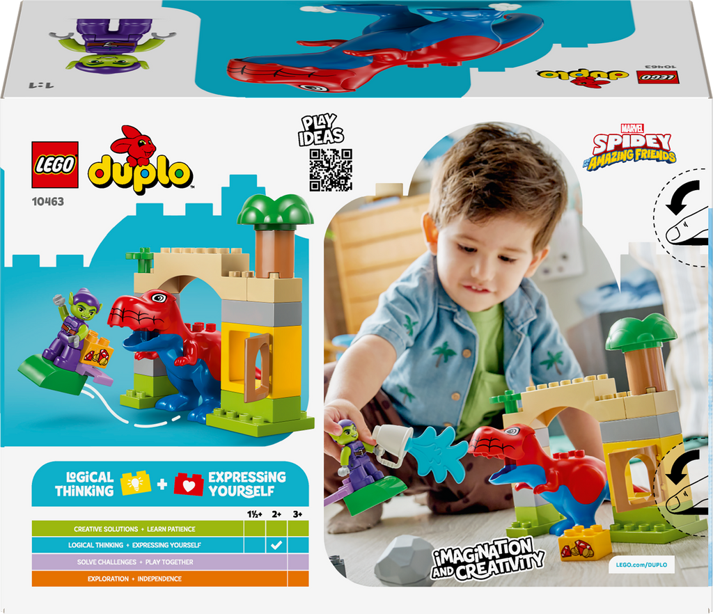 LEGO DUPLO 10463 Dinozauras Spidey-Rex prieš Žaliąjį Gobliną