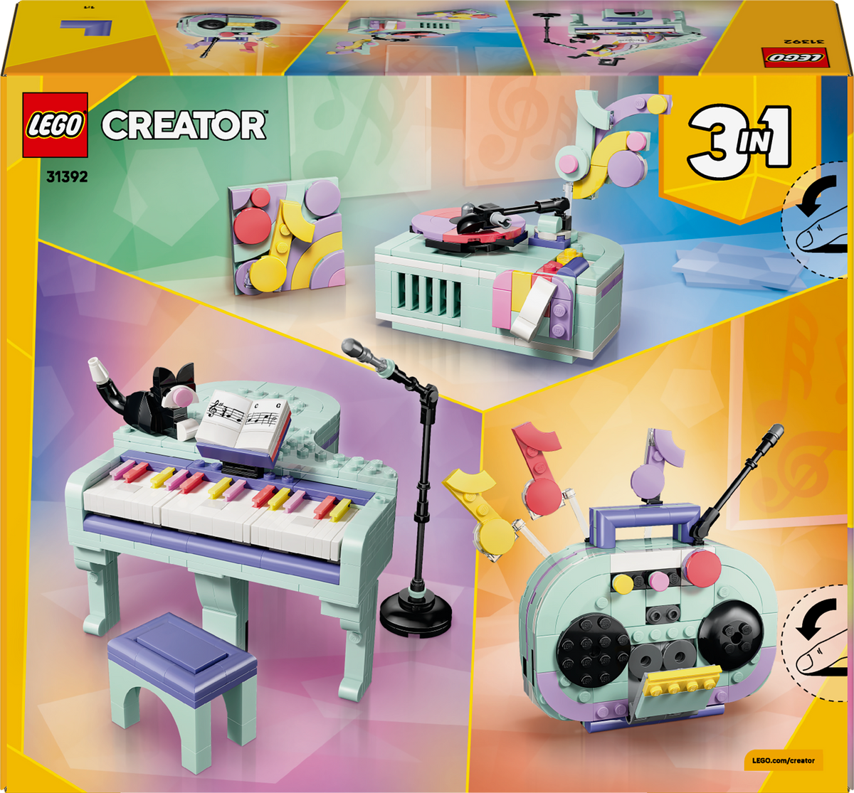 LEGO Creator 31392 Muzikinis dekoras: pianinas su kate