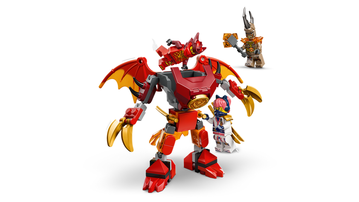 LEGO NINJAGO 71851 Kai drakono roboto kovos rinkinys