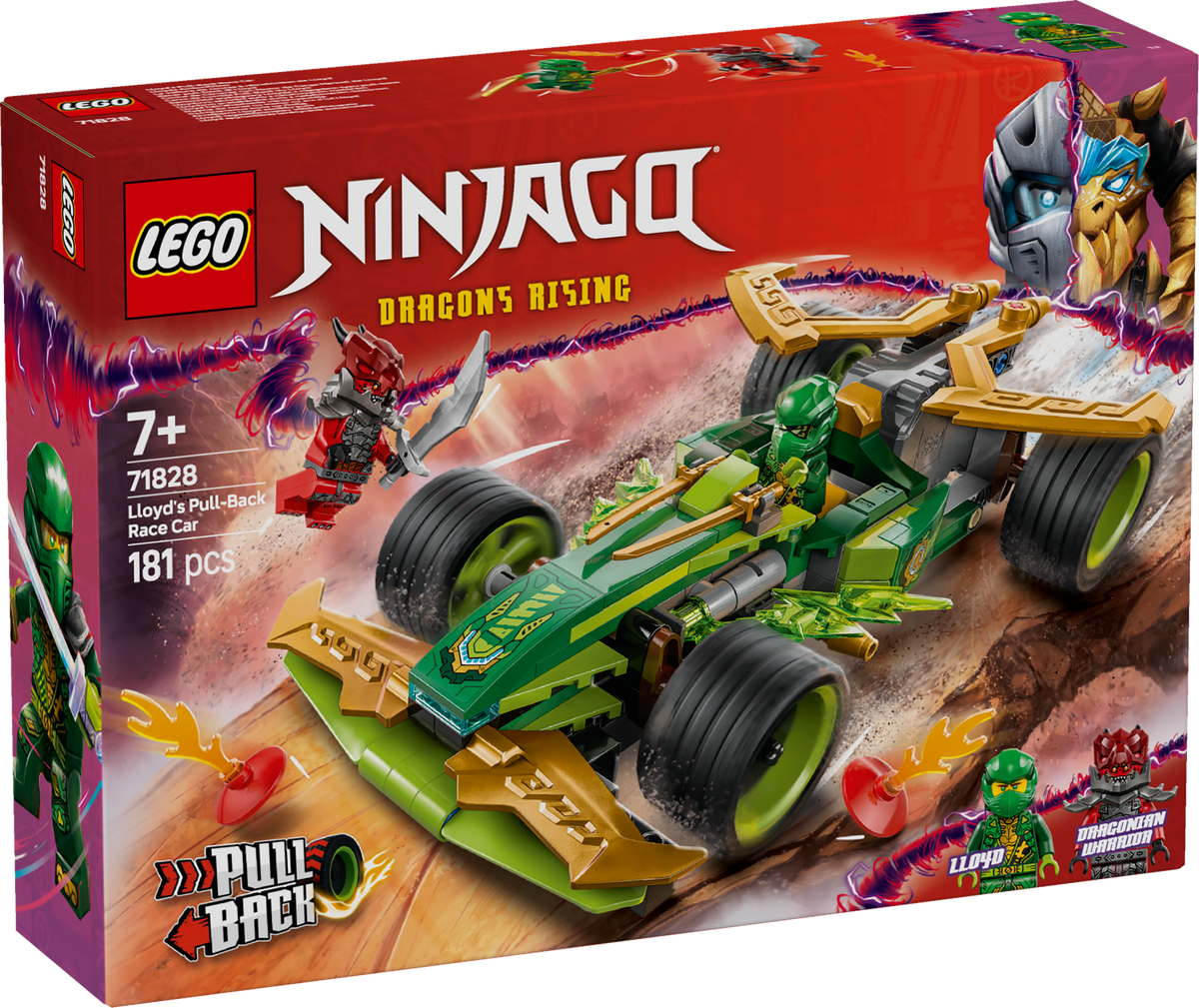LEGO NINJAGO 71828 Lloydo lenktyninis automobilis su inerciniu varikliu