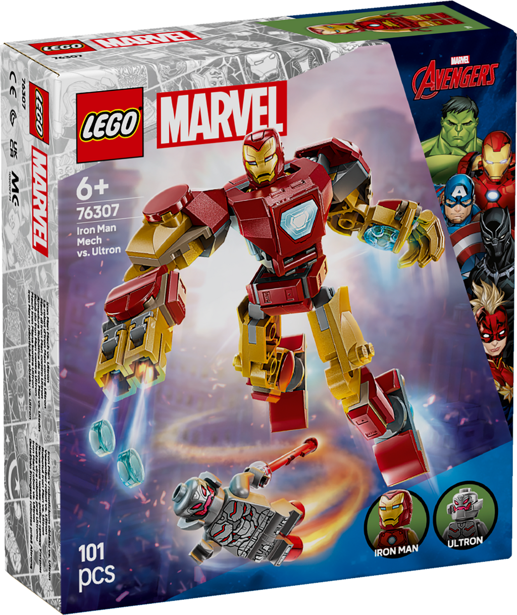 LEGO Marvel 76307 Geležinio žmogaus robotas prieš Ultroną