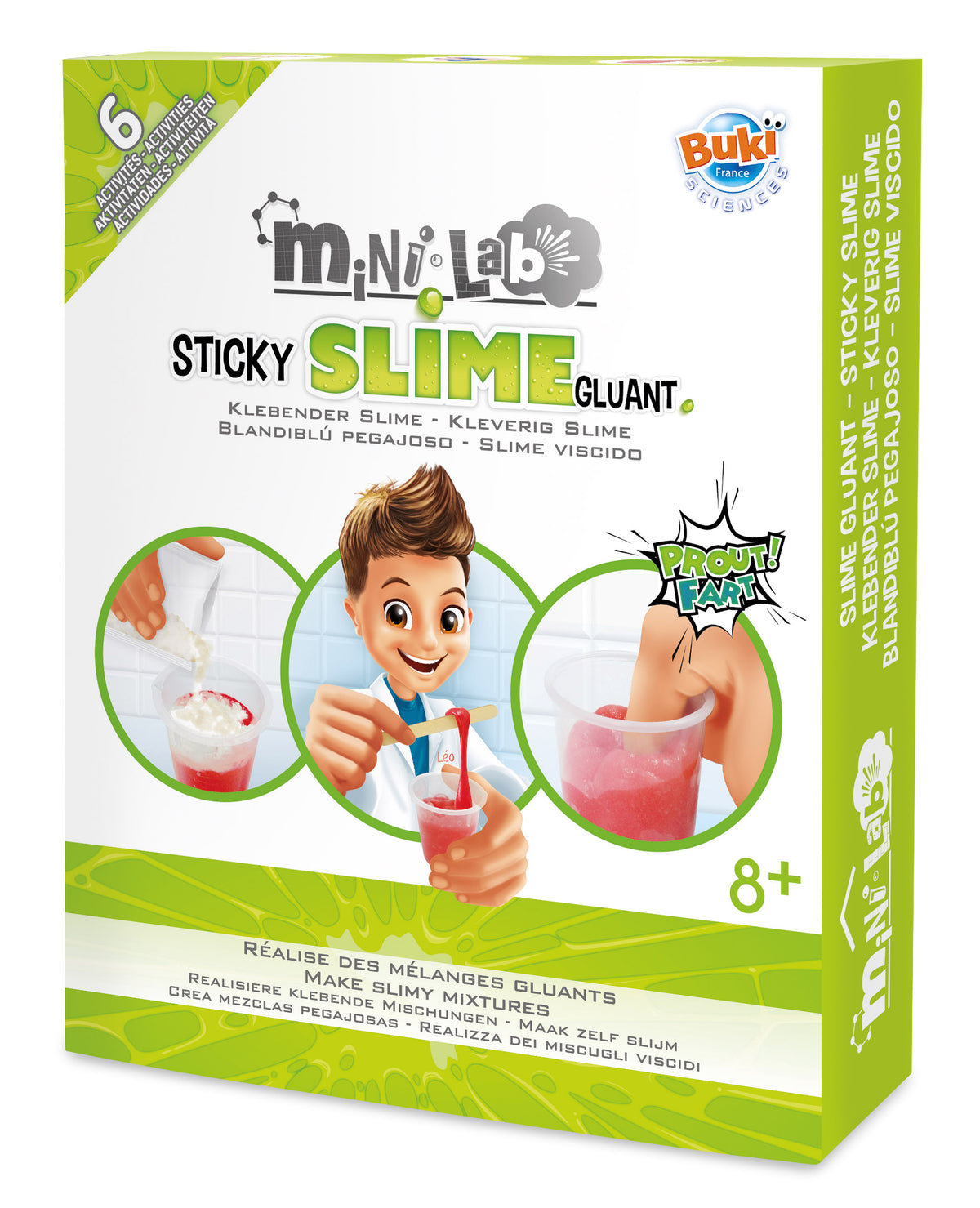 Buki Mini Lab lipnių gleivių rinkinys – 6 veiklos