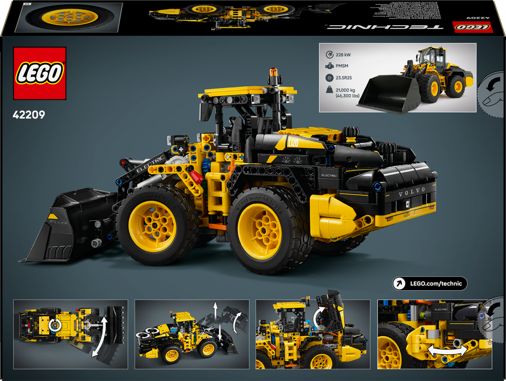 LEGO Technic 42209 Volvo L120 elektrinis ratinis krautuvas