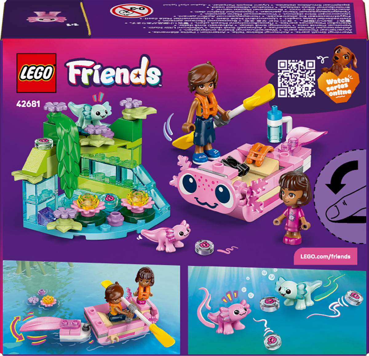 LEGO Friends 42681 Aksolotlių nuotykių valtis
