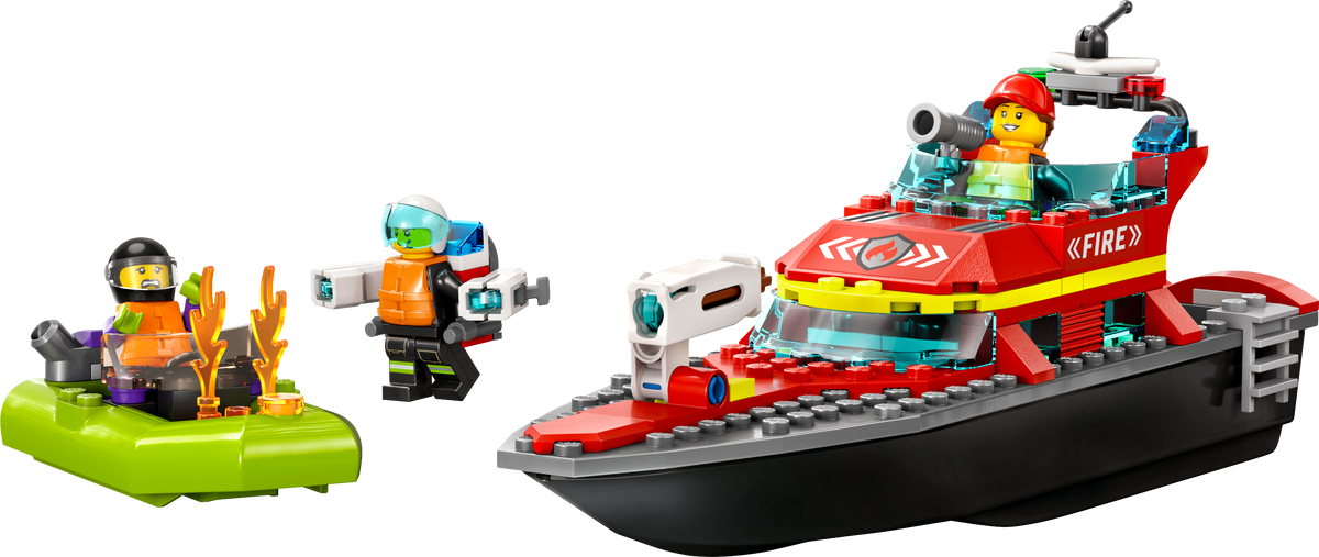 LEGO City 60373 Gaisrinis gelbėjimo laivas