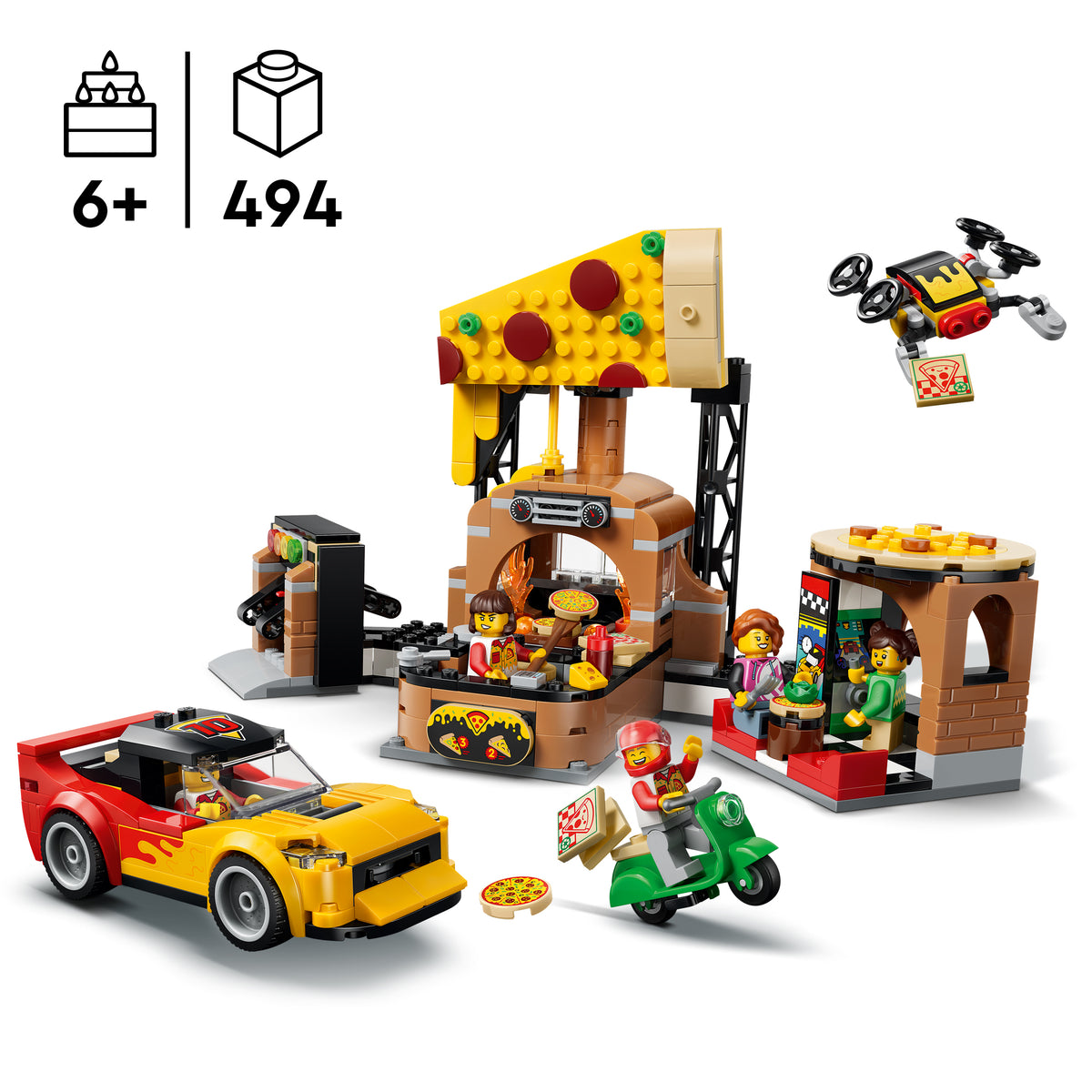 LEGO City 60496 Picų pristatymas su transporto priemonėmis
