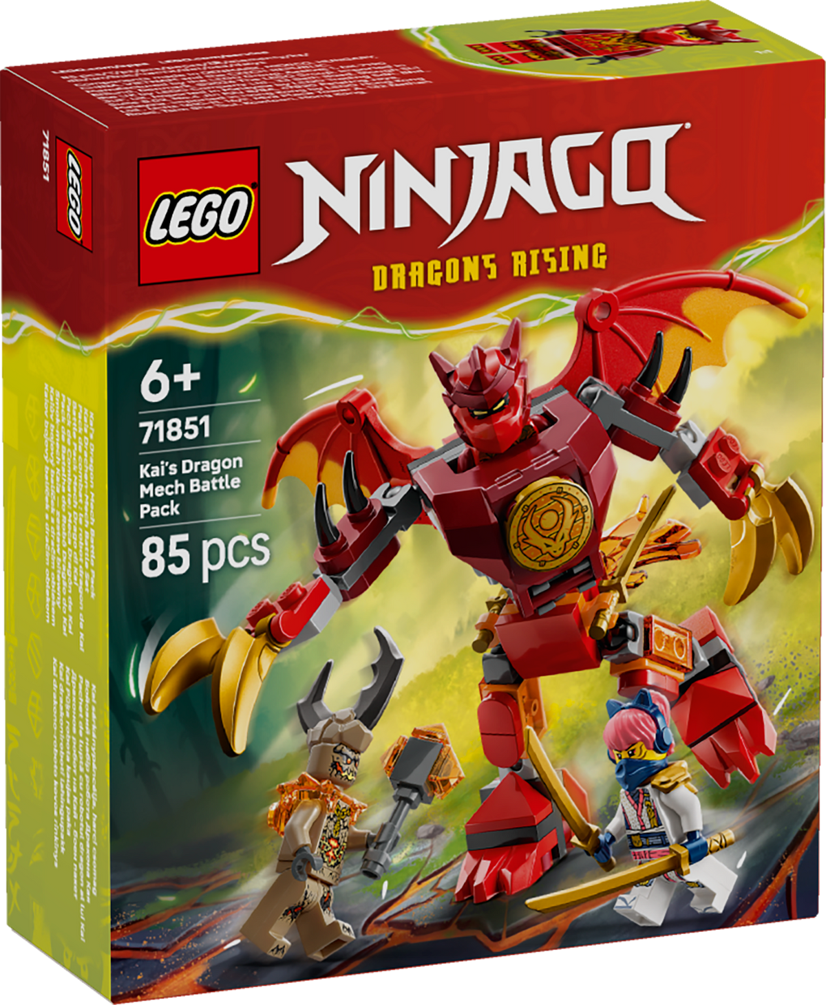 LEGO NINJAGO 71851 Kai drakono roboto kovos rinkinys