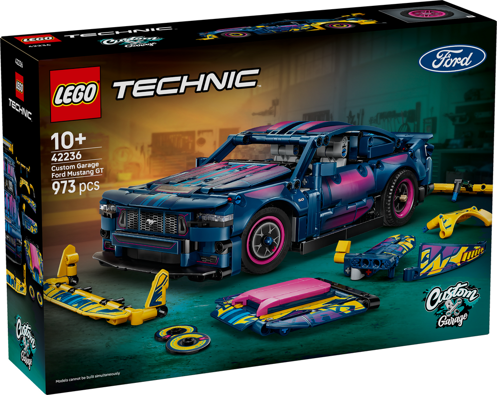 LEGO Technic 42236 Ford Mustang GT – individualus garažas