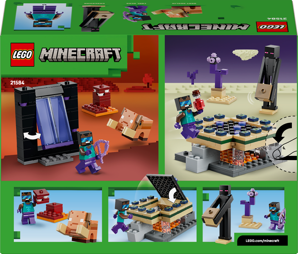 LEGO Minecraft 21584 Kelionė pro Pragaro ir Pabaigos portalus