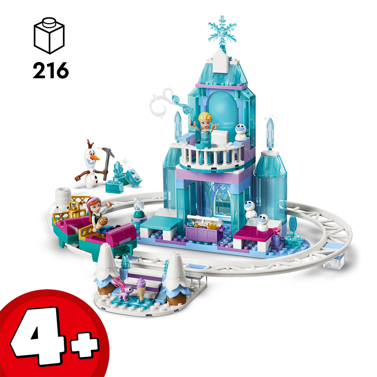 LEGO Disney 43281 Elzos ledo pilis ir nuotykis rogėmis