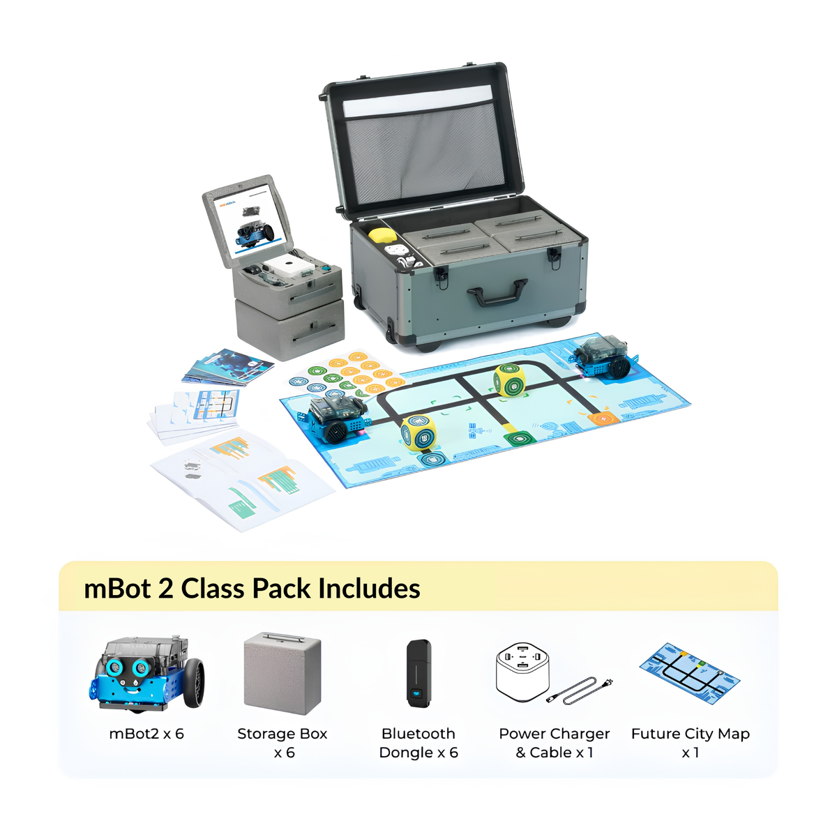 Makeblock mBot2 klasės komplektas, 6 robotai