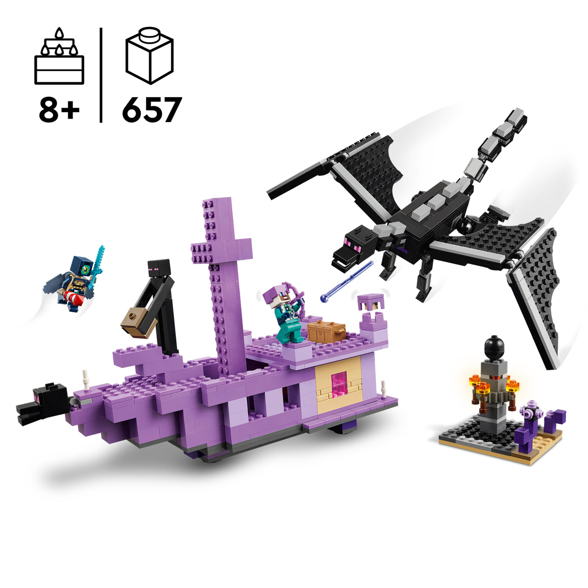 LEGO Minecraft 21264 Enderio drakonas ir Pabaigos laivas