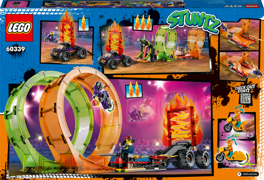 LEGO City 60339 Dvigubos kilpos kaskadininkų arena