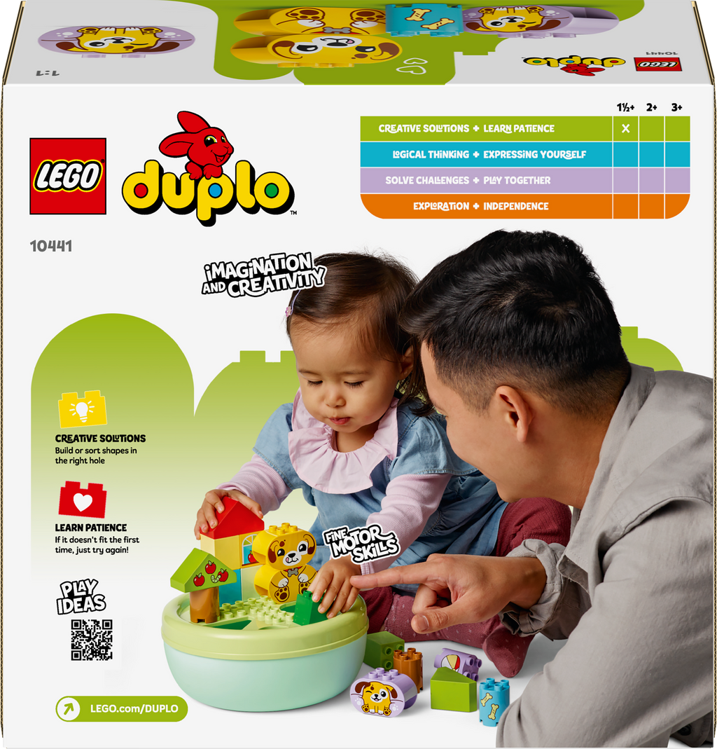 LEGO DUPLO 10441 Formų rūšiuoklis: šuniukų namelis