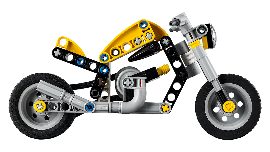 LEGO Technic 42225 Geltonas motociklas