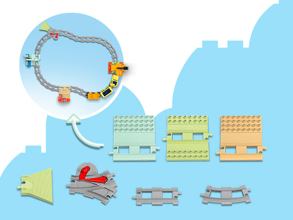LEGO DUPLO 10428 Didysis interaktyvus miesto traukinys