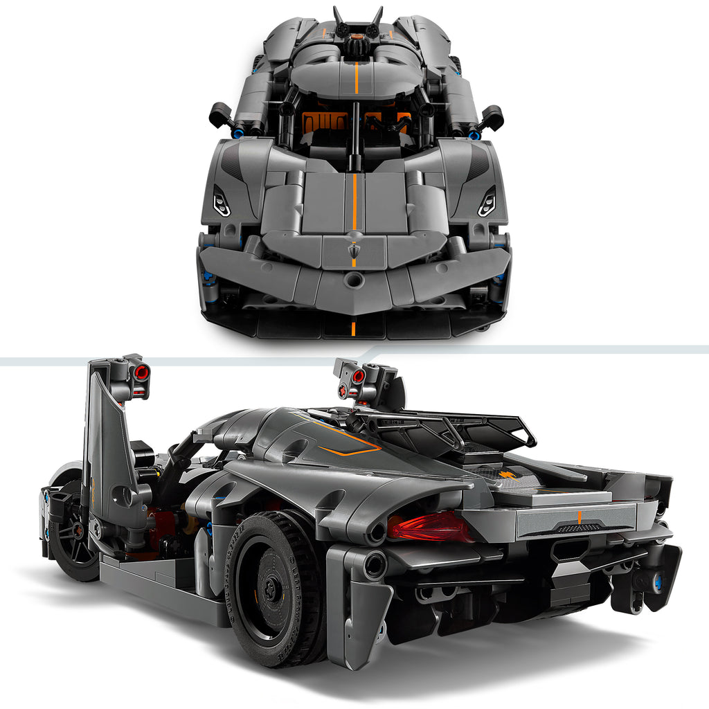 LEGO Technic 42173 Koenigsegg Jesko Absolut pilkas hiperautomobilis