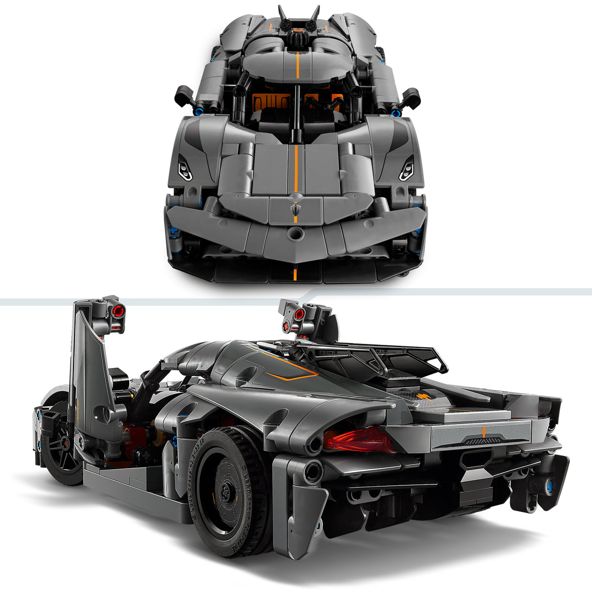 LEGO Technic 42173 Koenigsegg Jesko Absolut pilkas hiperautomobilis