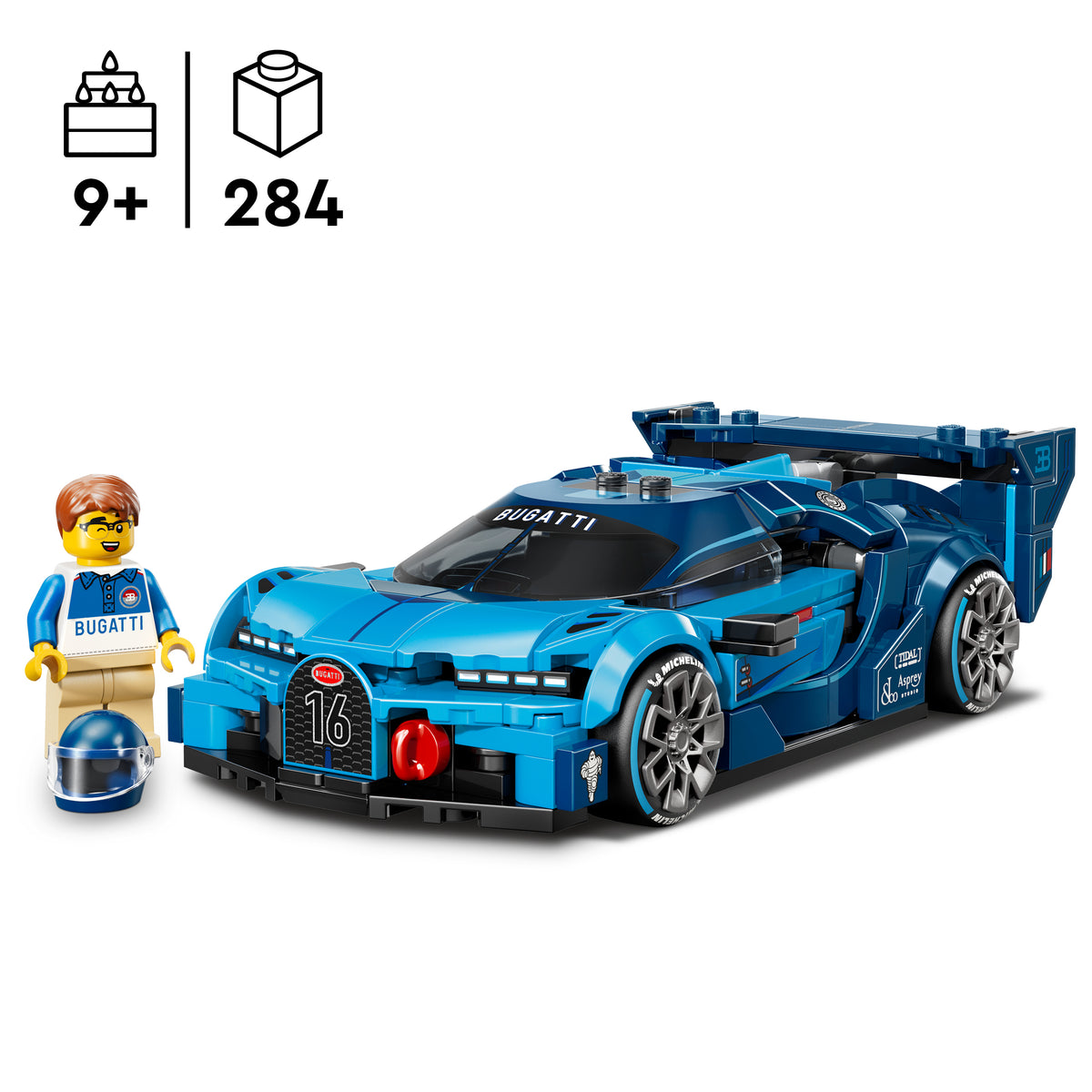 LEGO Speed Champions 77253 Bugatti Vision GT hipersportinis automobilis