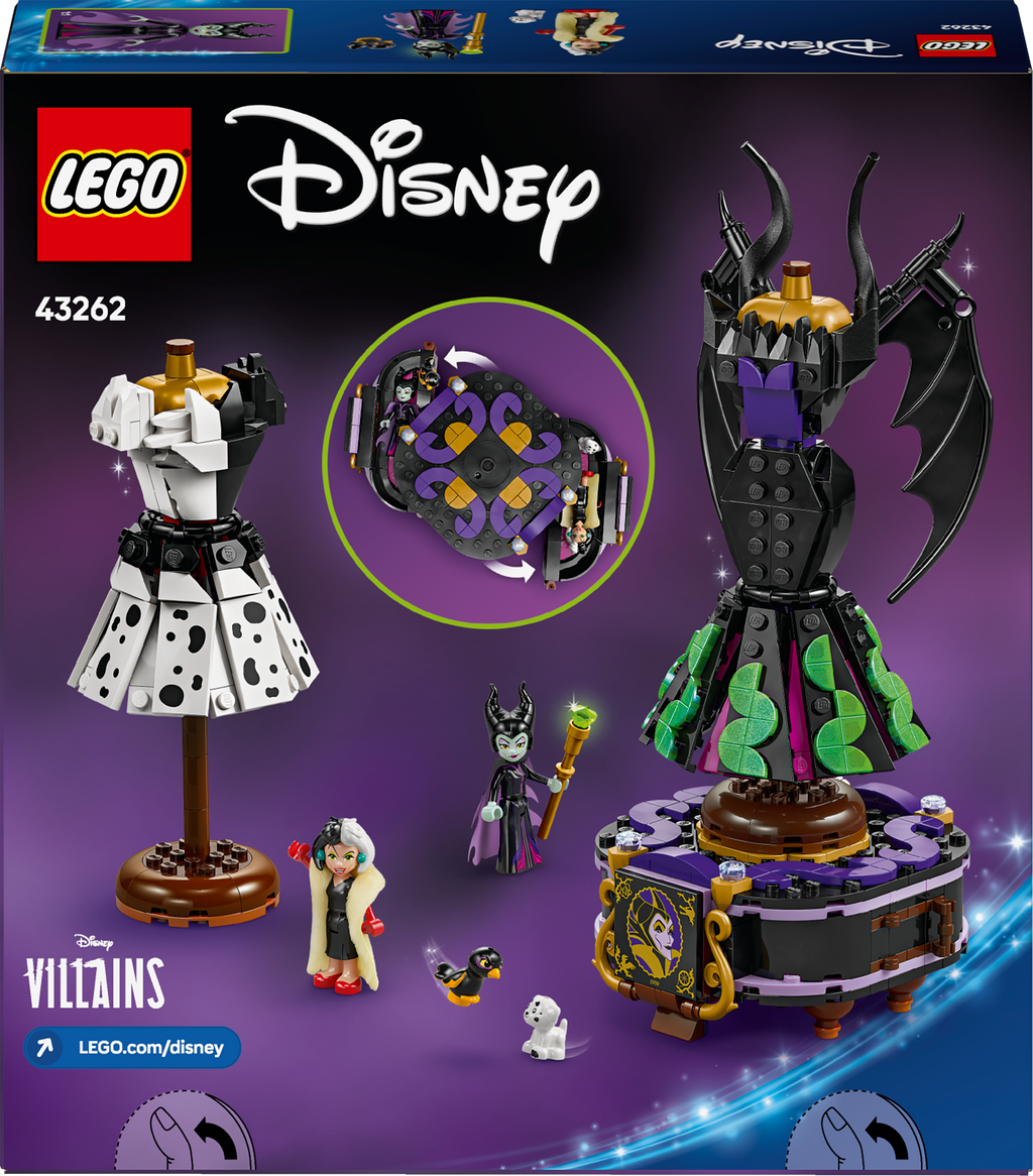 LEGO Disney 43262 Piktadarės ir Kruelos De Vil suknelės