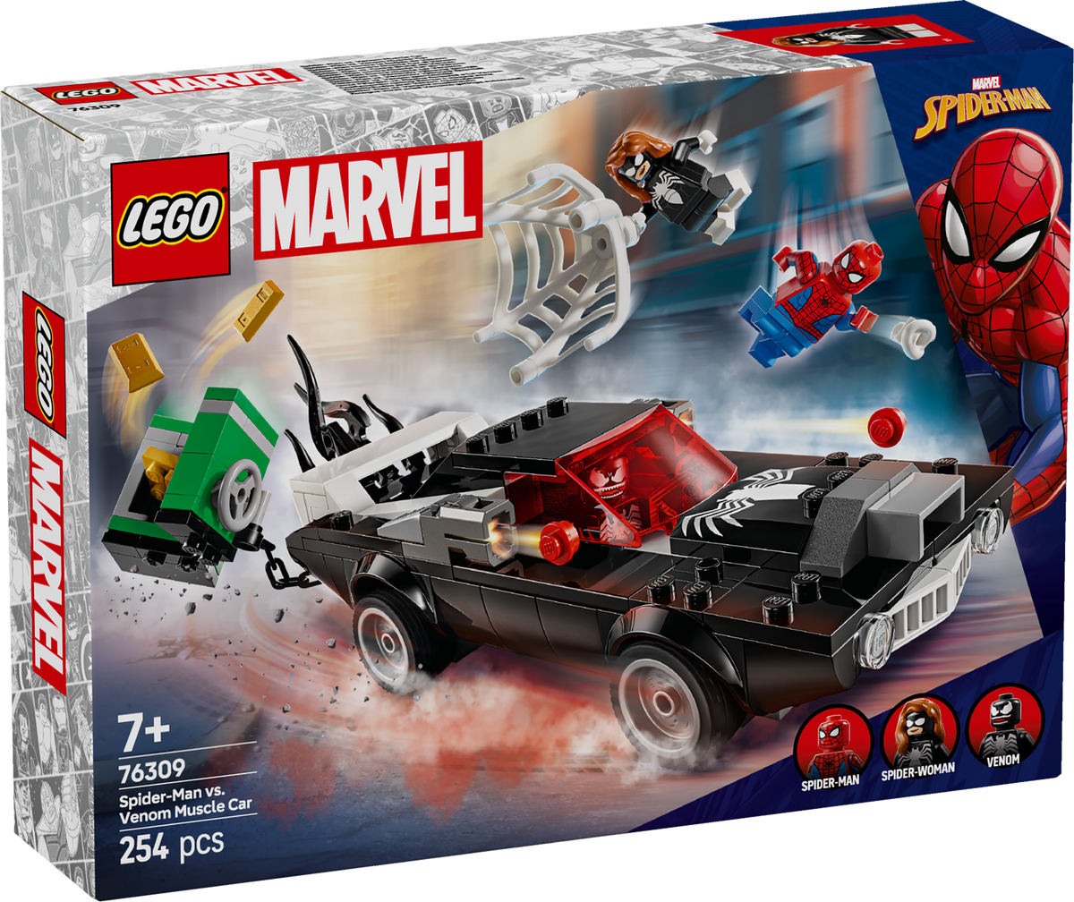 LEGO Marvel 76309 Žmogus-voras prieš Veneno galingąjį automobilį
