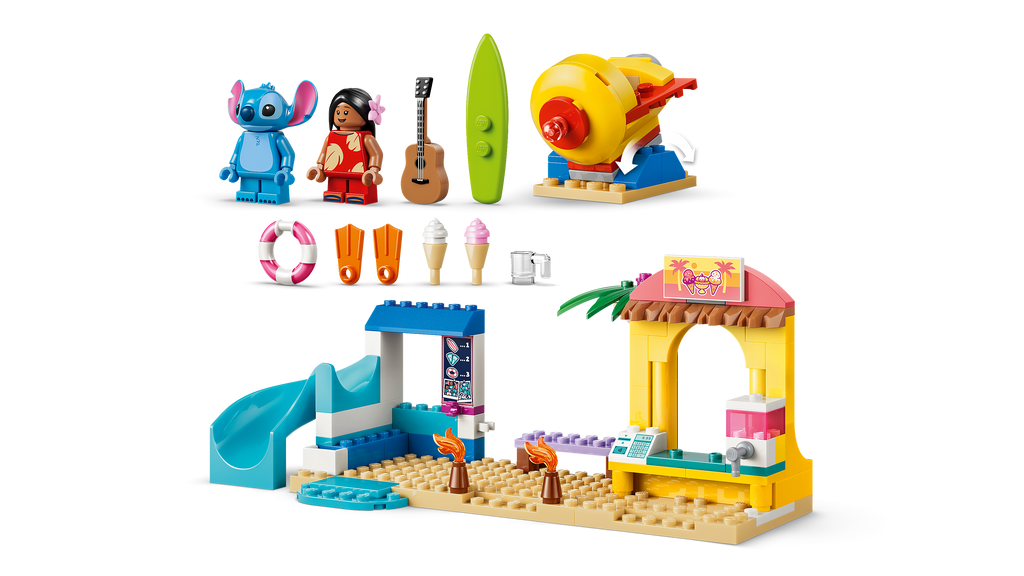 LEGO Disney 43280 Linksmybės paplūdimyje su Lilo ir Stiču