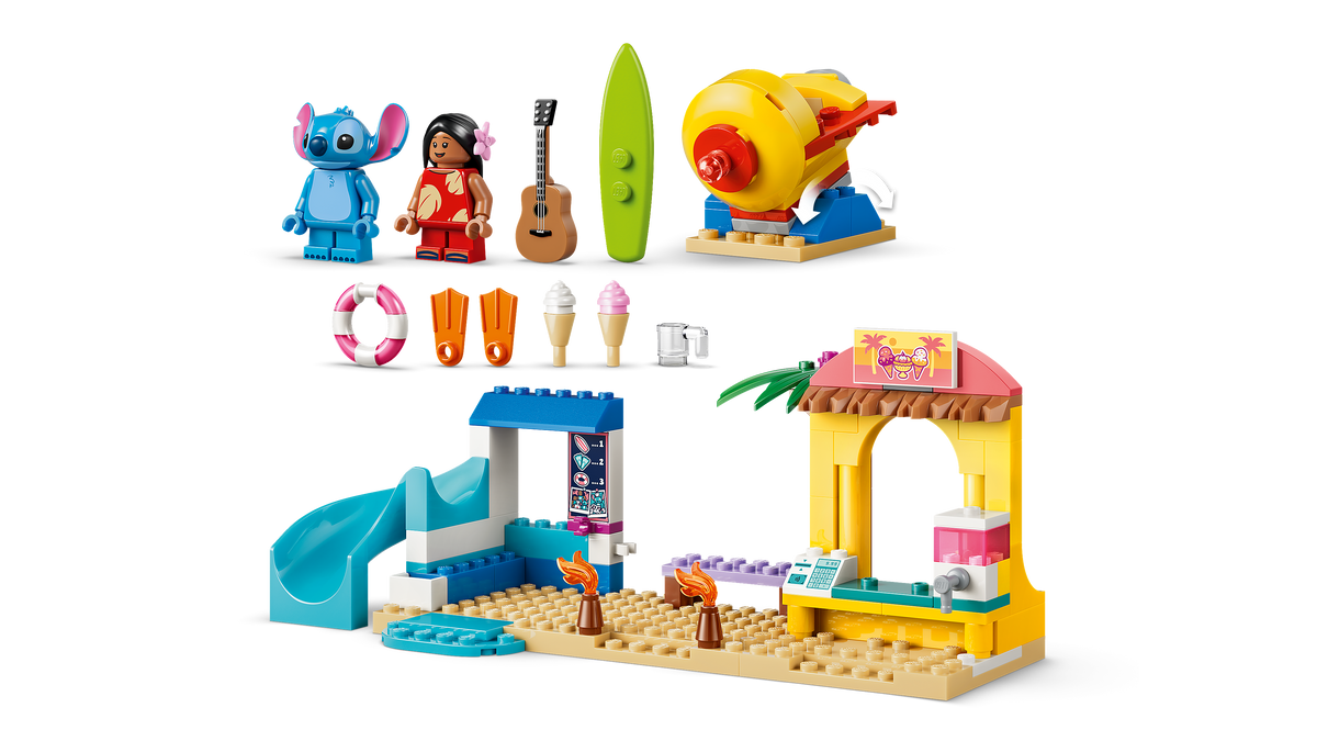 LEGO Disney 43280 Linksmybės paplūdimyje su Lilo ir Stiču