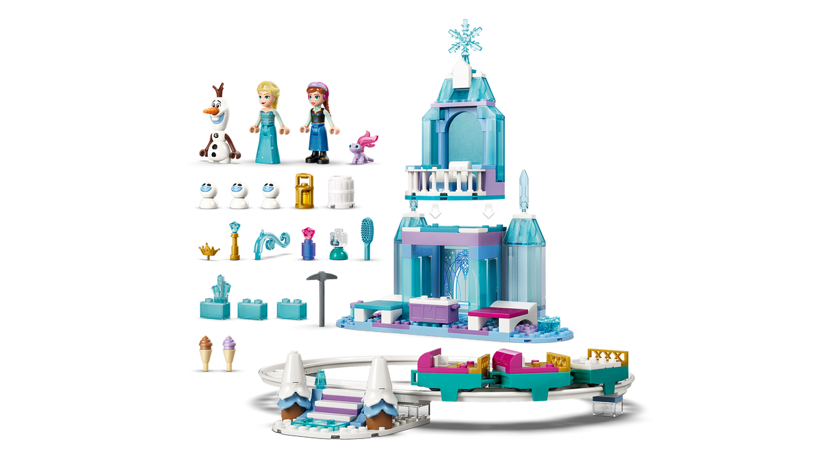LEGO Disney 43281 Elzos ledo pilis ir nuotykis rogėmis