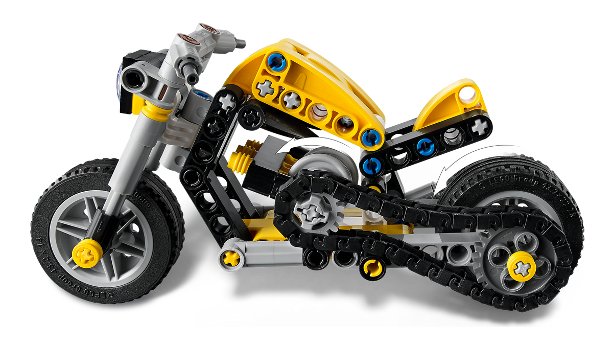 LEGO Technic 42225 Geltonas motociklas