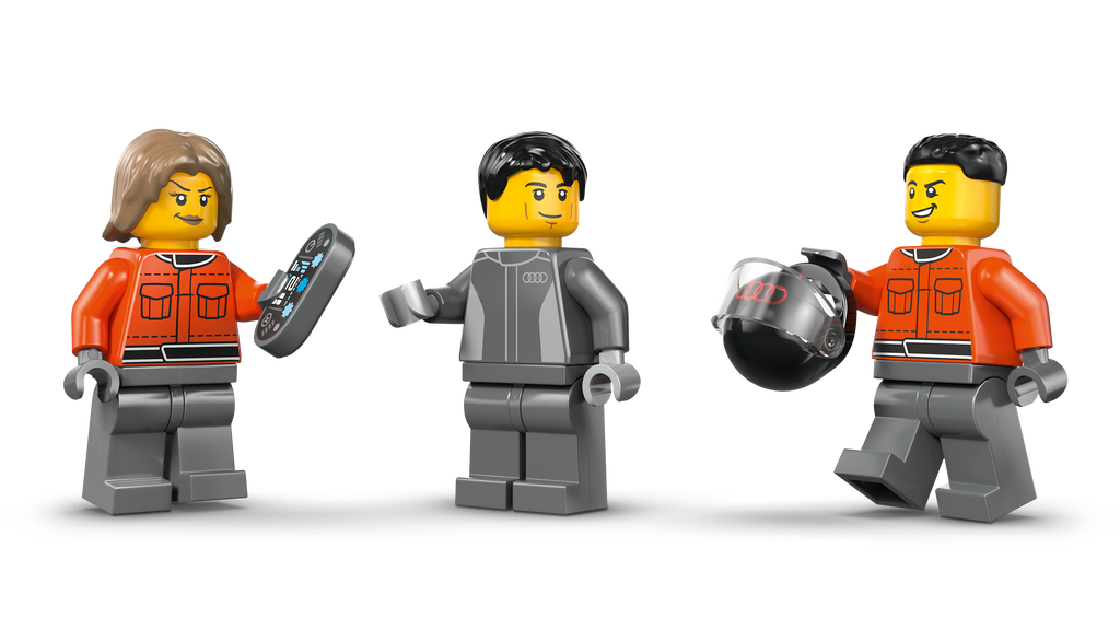 LEGO City 60493 F1 ekspozicinis sunkvežimis su Audi F1 bolidu