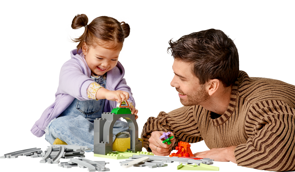 LEGO DUPLO 10425 Traukinio tunelis ir bėgių papildymo rinkinys