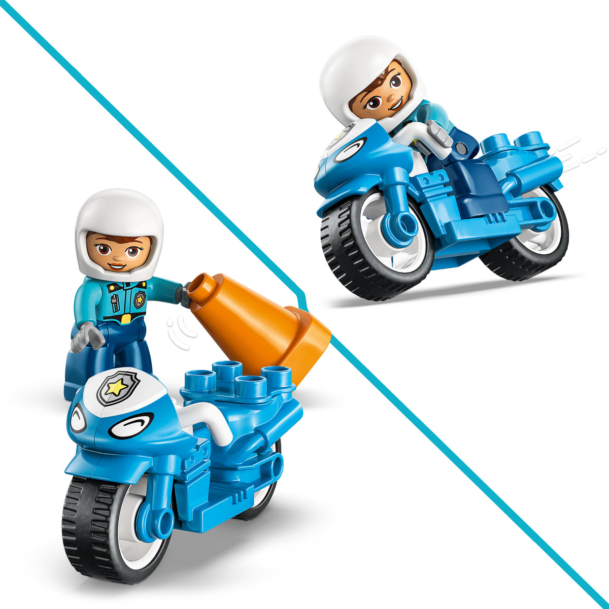 LEGO DUPLO 10471 Mėlynas policijos motociklas