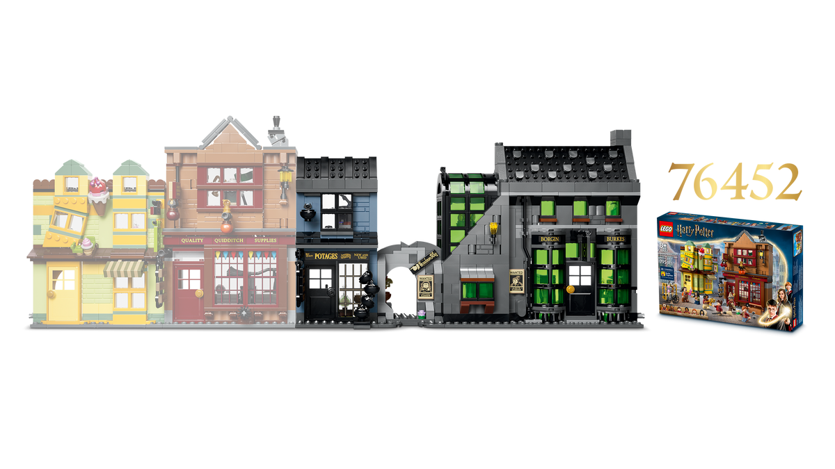 LEGO Harry Potter 76471 Nykstamojo skersgatvio burtininkų parduotuvės