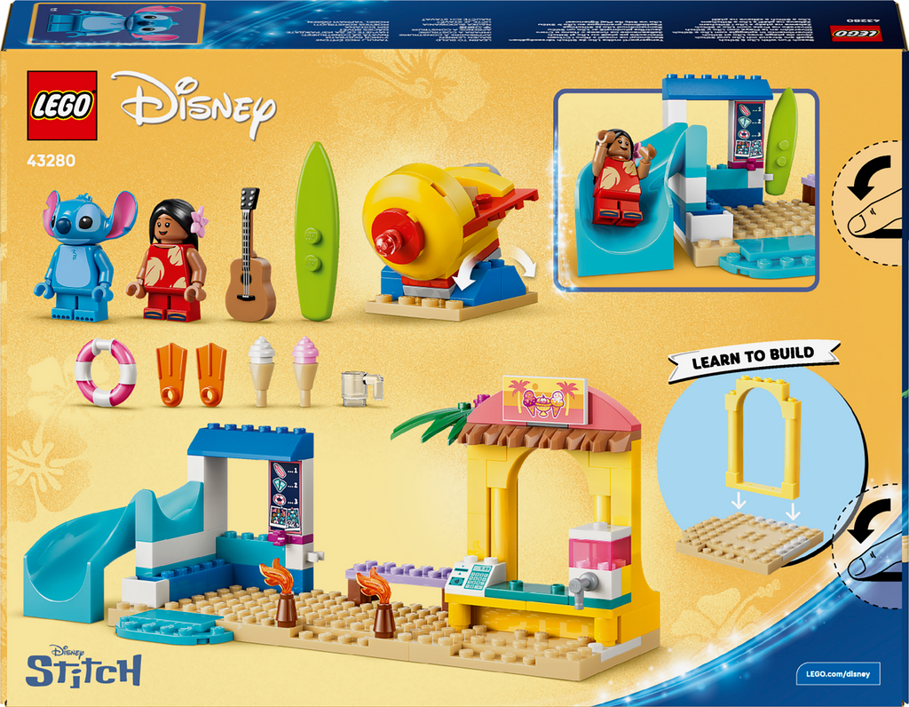 LEGO Disney 43280 Linksmybės paplūdimyje su Lilo ir Stiču
